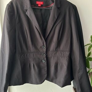 ELLE Professional Black Career Blazer Office Wear - Size 16